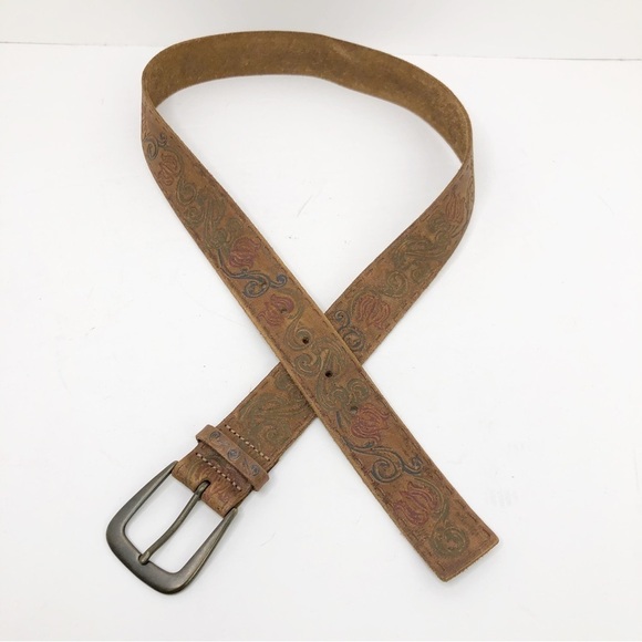 Bohemian embossed leather belt - Picture 10 of 12